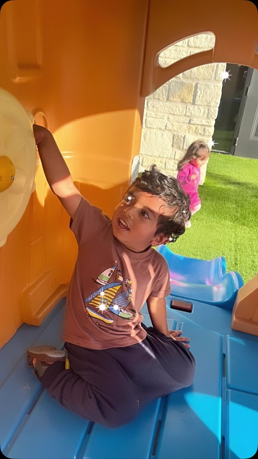 Child taking part in an age-appropriate outdoor movement activity