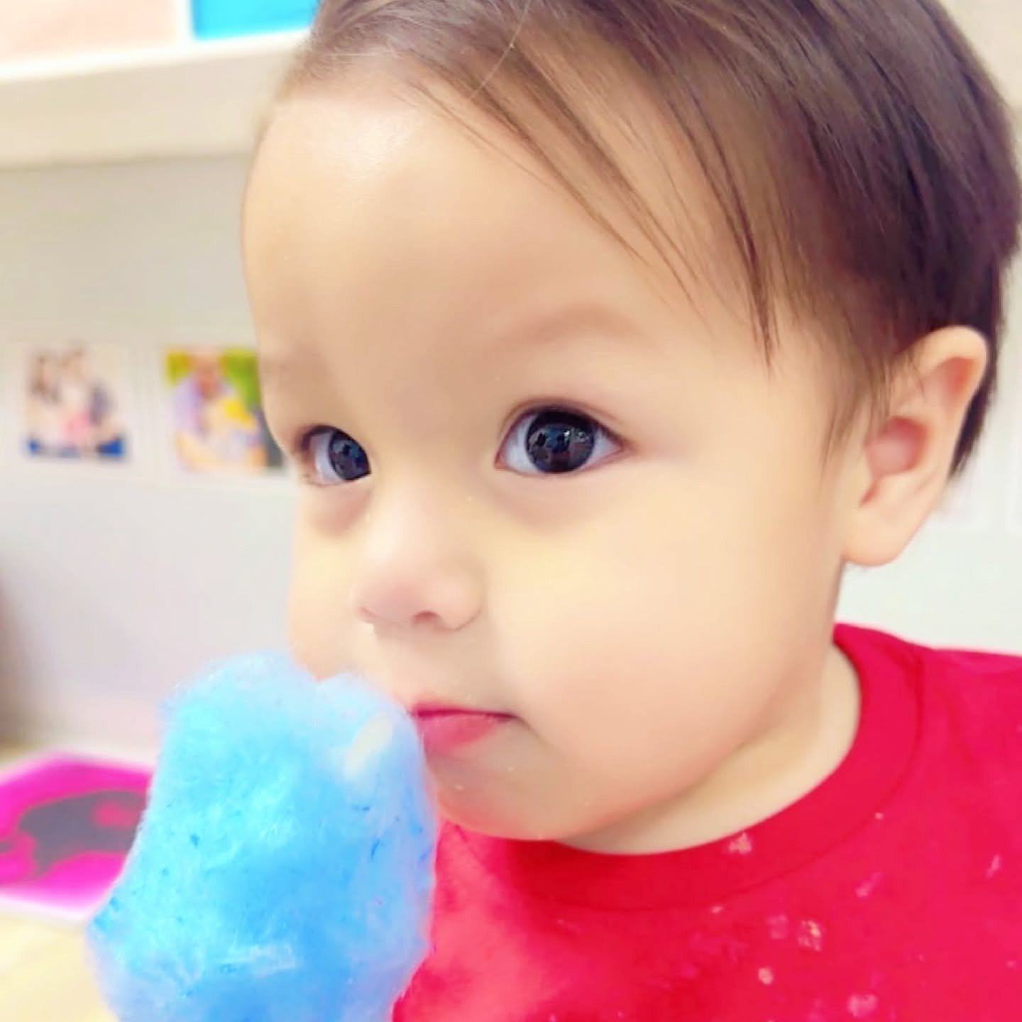 Infant participating in an age-appropriate sensory activity