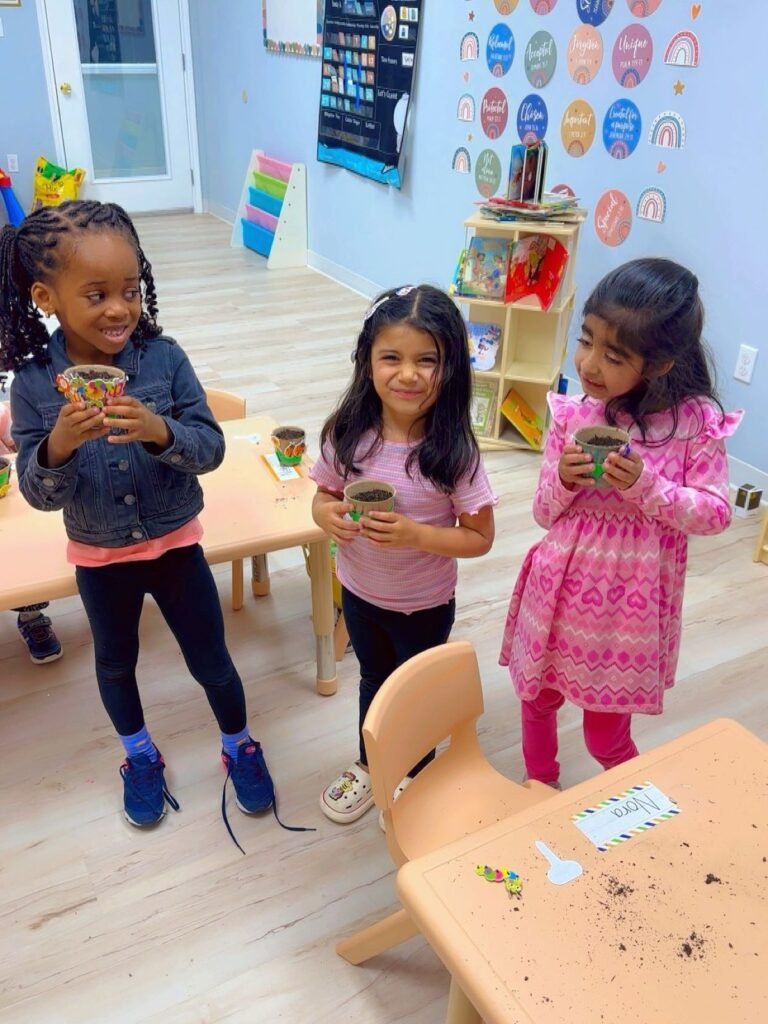 Children participating in a creative classroom activity